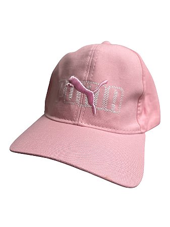 Boné inspirado na Puma (logo branca com símbolo)- Rosa