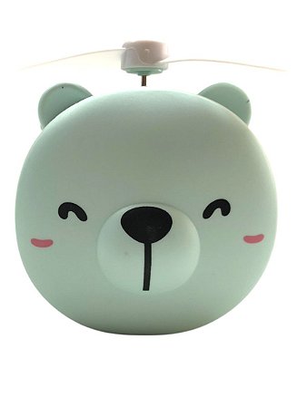 Gatinho 3 em 1 - Led - Ventilador - Espelho(AZUL)