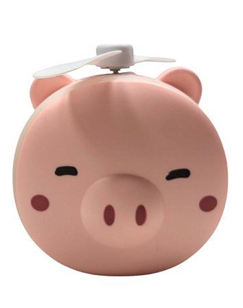 Porquinho 3 em 1 - Led - Ventilador - Espelho ROSA M3