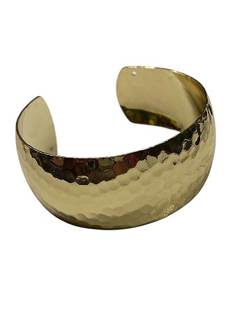 Pulseira Texturizada Folheada a Ouro