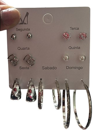 KIT DE BRINCO SEMANINHA D8 - PRATA
