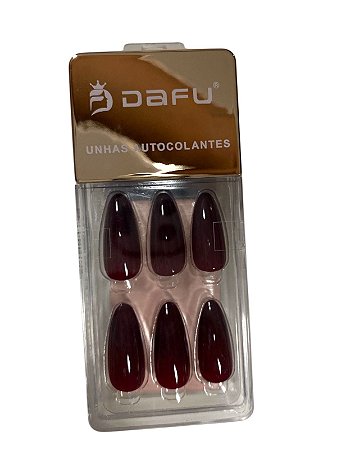 UNHA POSTIÇA VINHO- PT24 - DAFU(24 UNIDADES)
