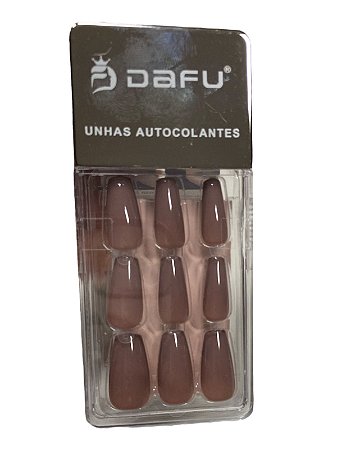 UNHA POSTIÇA MARROM CLARA- PT09 - DAFU(24 UNIDADES)
