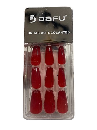 UNHA POSTIÇA VERMELHA - PT03 - DAFU(24 UNIDADES)