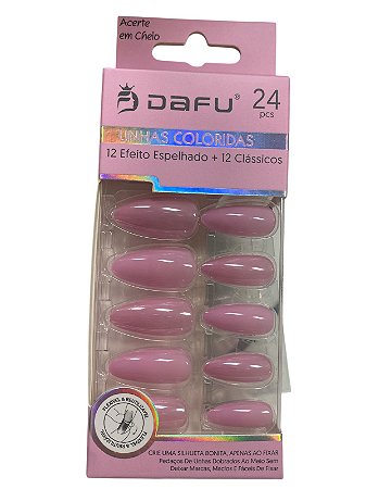UNHA POSTIÇA -LILAS- UV24-5- DAFU(CAIXA ROSA)