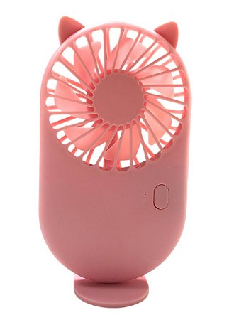 Mini Ventilador Portátil Rosa Orelhinha