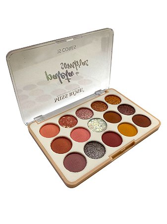 Paleta de sombras 15 Cores - Cor 01 | Miss Rôse