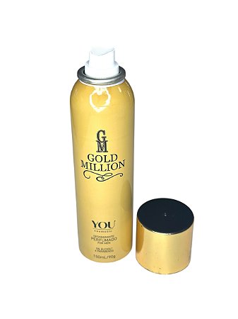 DESODORANTE PERFUMADO GOLD MILLION - YOU COSMETIC 150ML