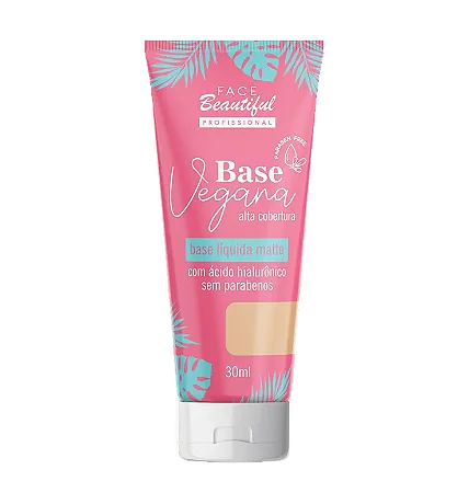 Base Vegana Alta Cobertura Cor 6 - Face Beautiful