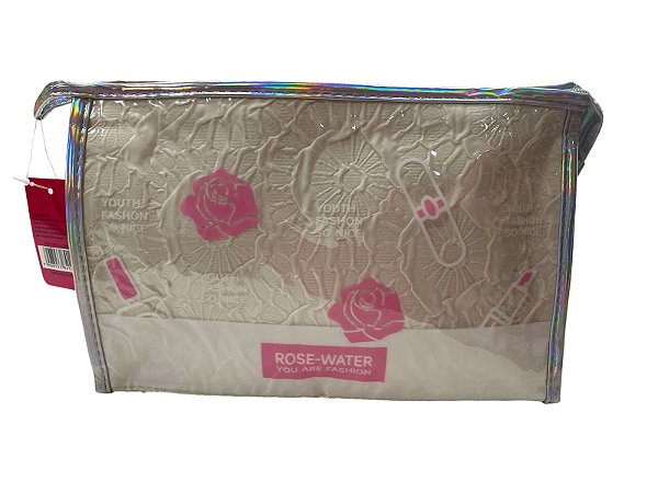 NECESSAIRE COM TEXTURA DE FLOR