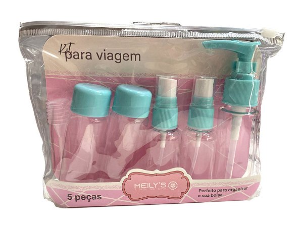 Kit de Viagem 5 Peças - Meilys (Azul)