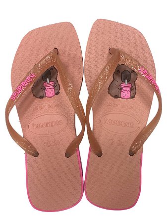 SANDÁLIA INSPIRAÇÃO HAVAIANAS - CAPIVARA ROSA