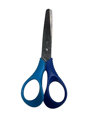 TESOURA ESCOLAR - AZUL CLARO COM AZUL ESCURO