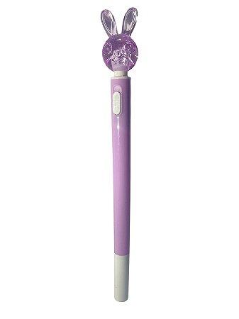 Caneta Escolar Com Led- Coelho| LILAS