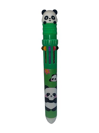 Caneta Escolar 10 Cores -Panda No Bambu | Verde