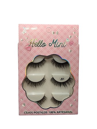 Cartela De Cílios Postiço - J51 | Hello Mini