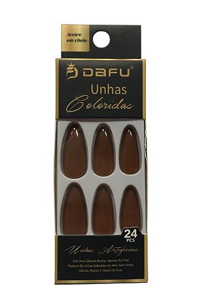 Unha Amendoada MARROM  (Caixa preta) - DAFU