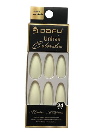 Unha Amendoada BRANCO GELO (Caixa preta) - DAFU