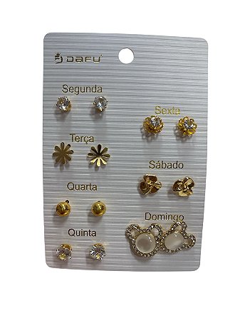 KIT DE BRINCO SEMANINHA PF 4 - DOURADO