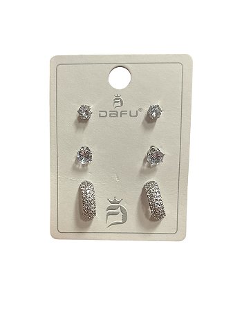 TRIO DE BRINCO JN 1 - PRATA