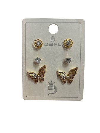 TRIO DE BRINCO JN 2 - DOURADO