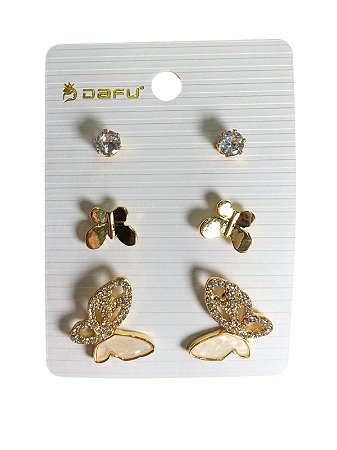 TRIO DE BRINCO W2 - DOURADO