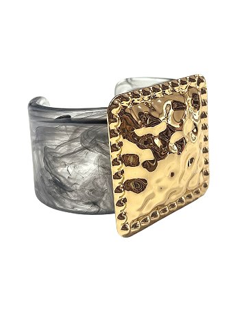 BRACELETE QUADRADO - CINZA