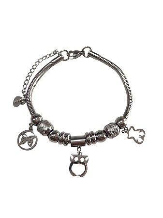Pulseira Inspiração Pandora - PRATA| V2