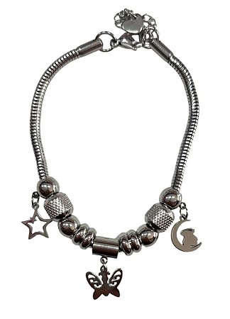 Pulseira Inspiração Pandora - PRATA| V12