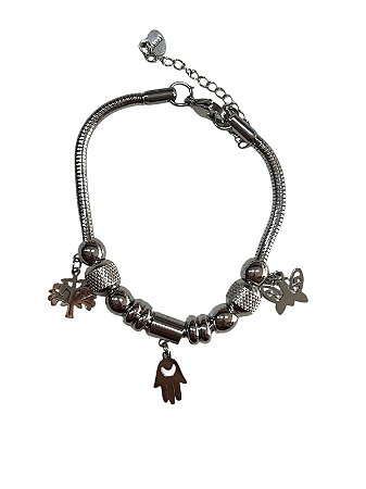 Pulseira Inspiração Pandora - PRATA| V14