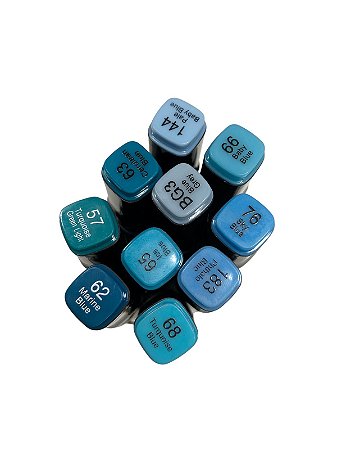 KIT DE CANETINHA TOUCH - TONS DE AZUL