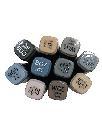 KIT DE CANETINHA TOUCH - TONS DE CINZA
