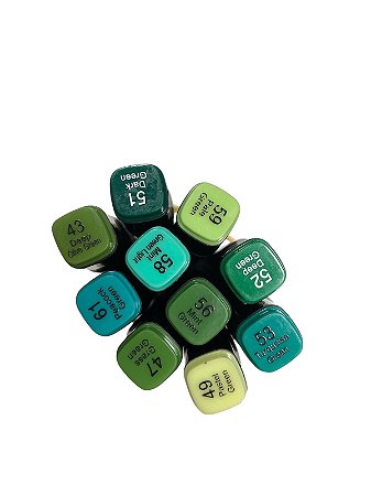 KIT DE CANETINHA TOUCH - TONS DE VERDE