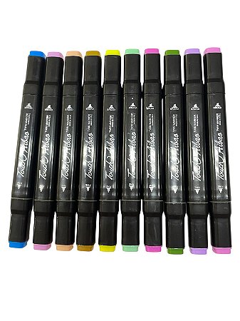 KIT COM 10 CANETINHAS TOUCH - CORES ALEATÓRIAS