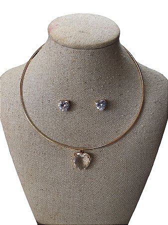 Conjunto | Colar +Brinco - Dourado - AM11