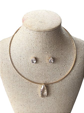 Conjunto | Colar +Brinco - Dourado- AM9