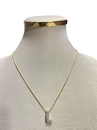 Colar P| Dourado- Letra L
