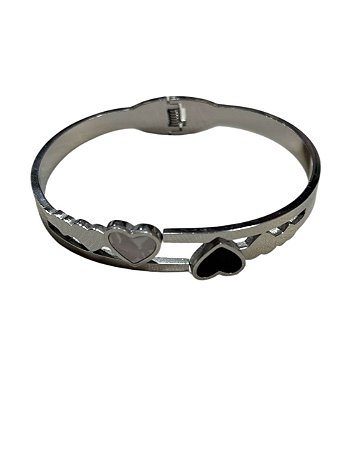 Bracelete Prata Coração - P52