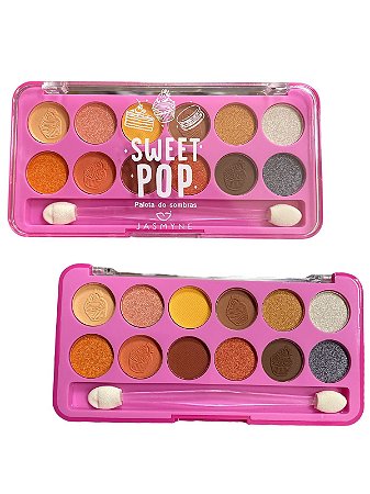 Paleta de Sombras - Sweet Pop | Cor A (Com Pincel)- Jasmyne