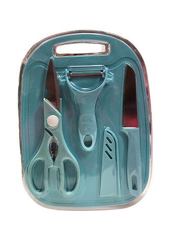 KIT DE FACA REDONDO - AZUL