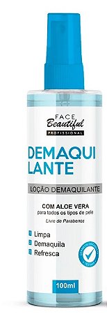 Demaquilante com Aloe e Vera 100ml - Face Beautiful