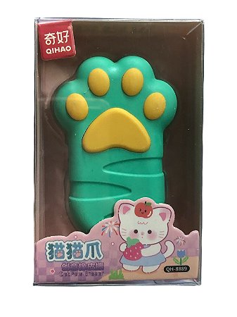 Borracha Pata de Gato - Verde com Amarelo