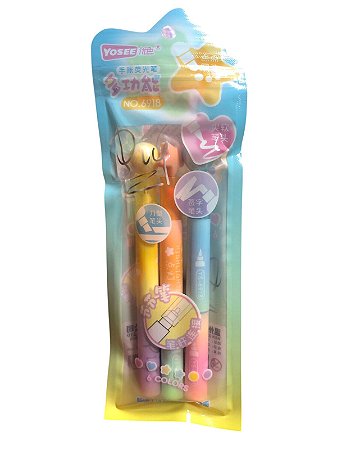 Kit com 3 Marca Textos Duplo