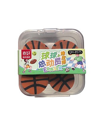Kit de Borracha Escolar 10 unidades - Bola de Basquete
