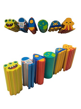 Kit de Borracha Escolar 6 unidades - Espaço