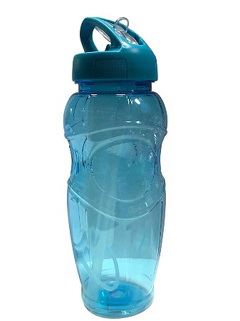 Garrafa Com Suporte de Gelo Azul - 800ML