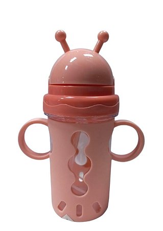 Copo Infantil com Anteninhas 300ML - Rosa