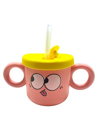 Copo infantil- carinha | Rosa  250ml