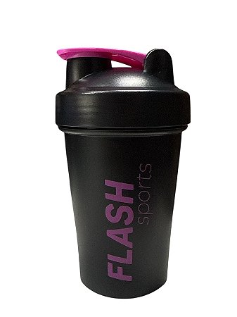 Coqueteleira Preta com rosa - 500ml