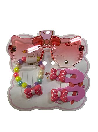 KIT INFANTIL GATINHA OCULOS + ACESSÓRIOS - ROSA